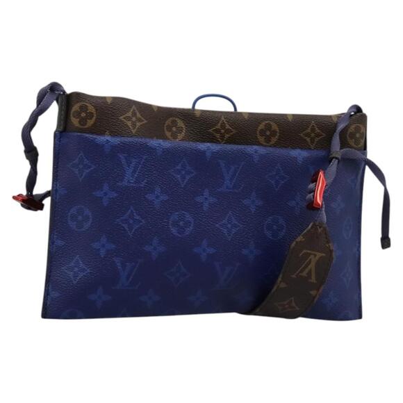 LOUIS VUITTON Monogram Pacific Split Sacoche Shoulder Bag Blue M43854 - Picture 1 of 16